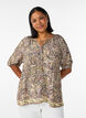 Bluzka z wiskozy z nadrukiem w paisley i wiazaniem, Ż&oacute;łty, Model image number 0