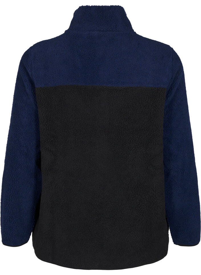 Kurtka pluszowa z kolorowymi wstawkami, Night Sky comb., Packshot image number 1