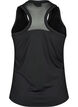 Sportowy top o fasonie racer back z siateczka, Black, Packshot image number 1