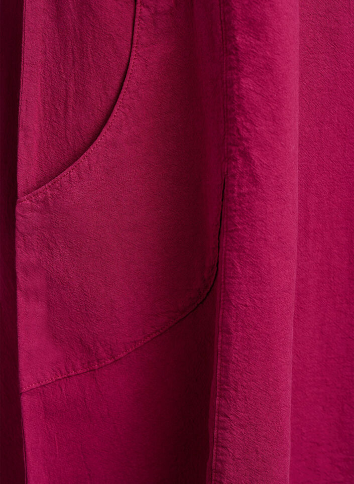 Bawelniana sukienka z kr&oacute;tkim rekawem, Czerwony, Packshot image number 3