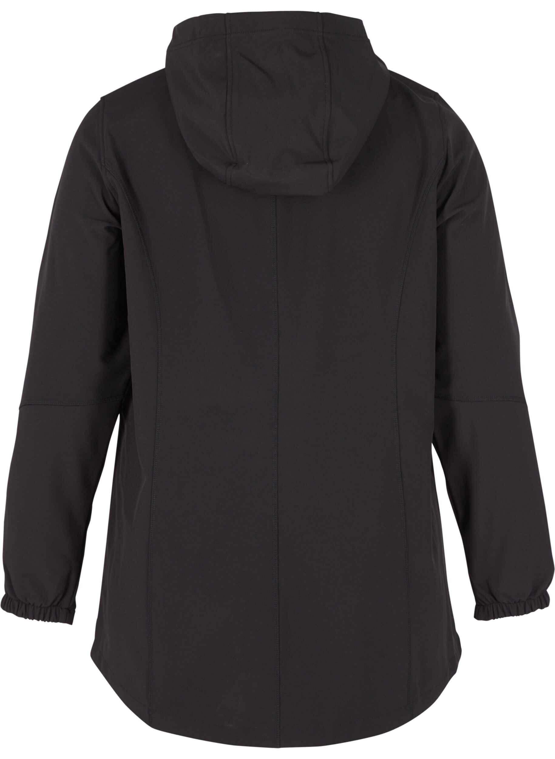 Zizzi Kr&oacute;tka kurtka softshell z kapturem, Black, Packshot image number 1