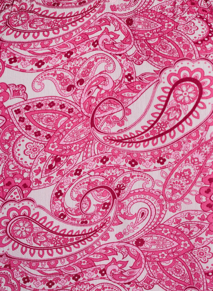 Bluzka z wiskozy w krate z falbankami, R&oacute;żowy, Packshot image number 2