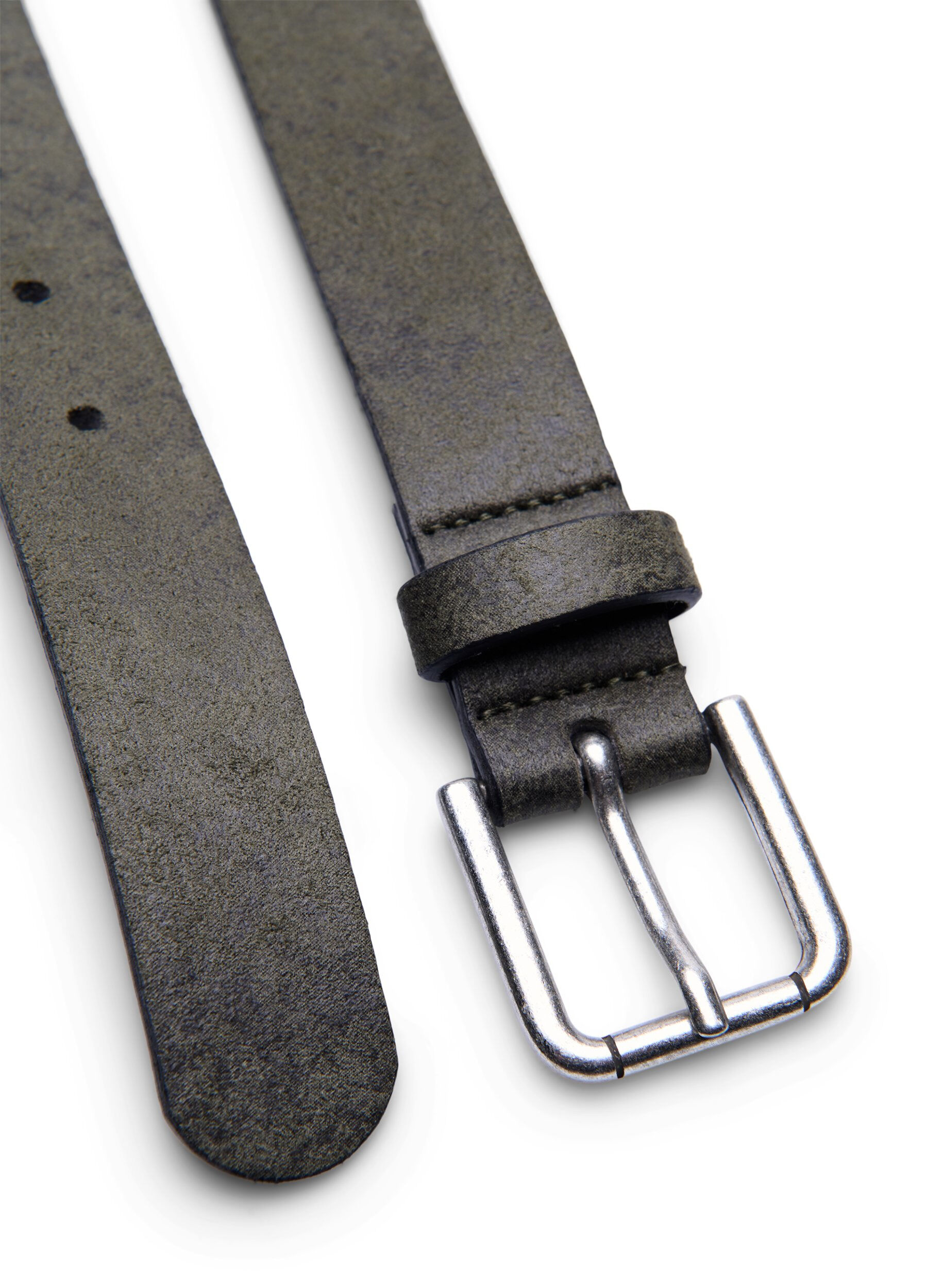 Zizzi Belt in leather blend, Deep Forest, Packshot image number 2