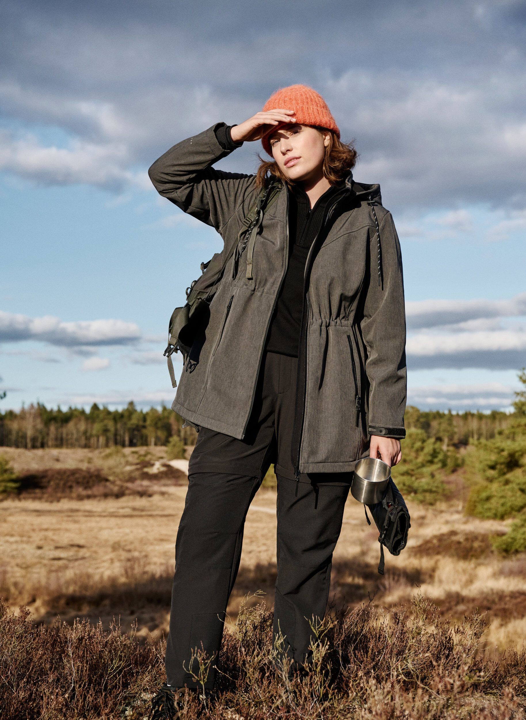 Zizzi 2-in-1 spodnie turystyczne, Black, Image image number 0