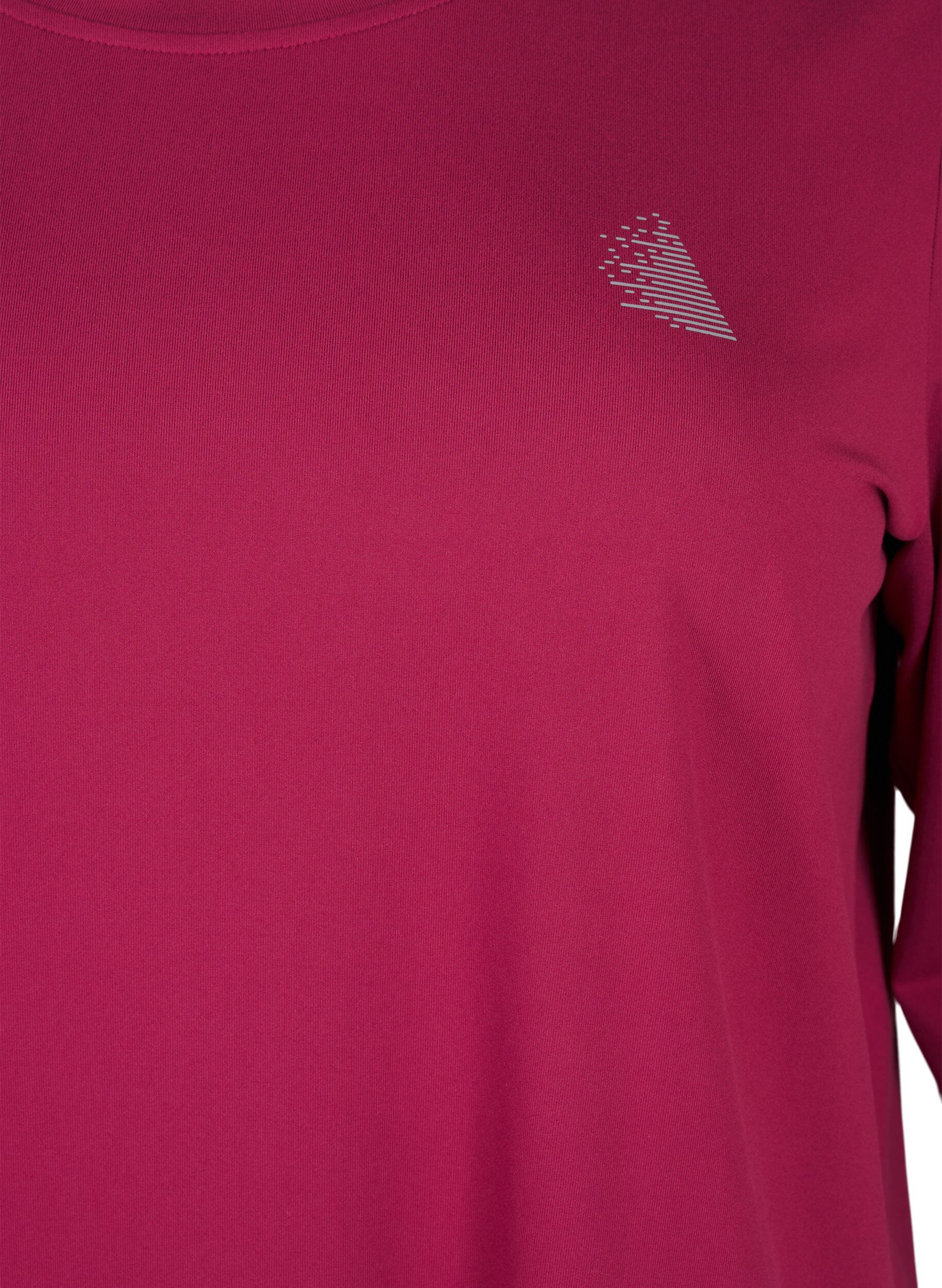 Zizzi Bluzka treningowa z rekawami 3/4, Czerwony, Packshot image number 2