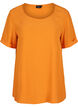 Short-sleeved viscose blouse, Orange Peel, Packshot image number 0