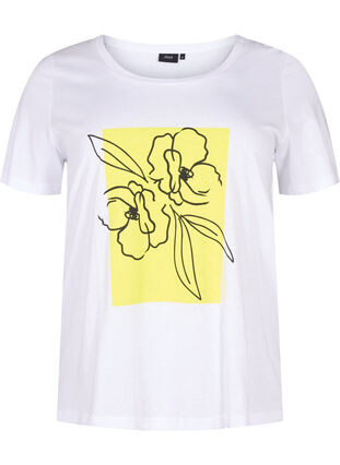 Bawelniana koszulka z motywem, B. White w. Sulphur, Packshot image number 0