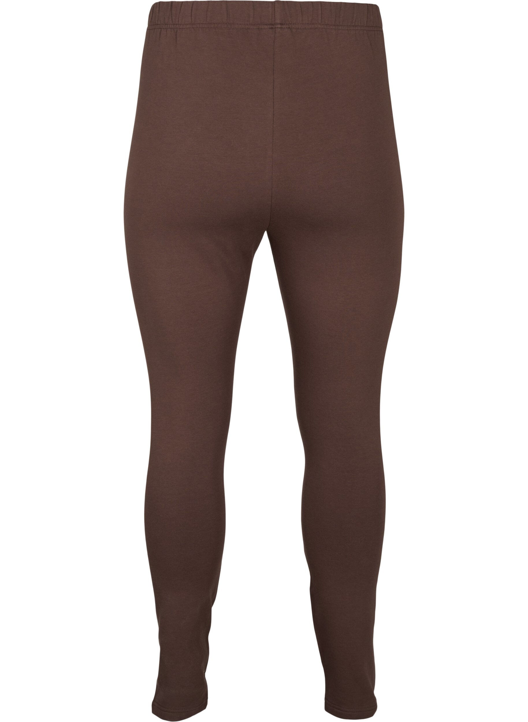 Zizzi Bawelniane legginsy z podszewka, Brązowy, Packshot image number 1