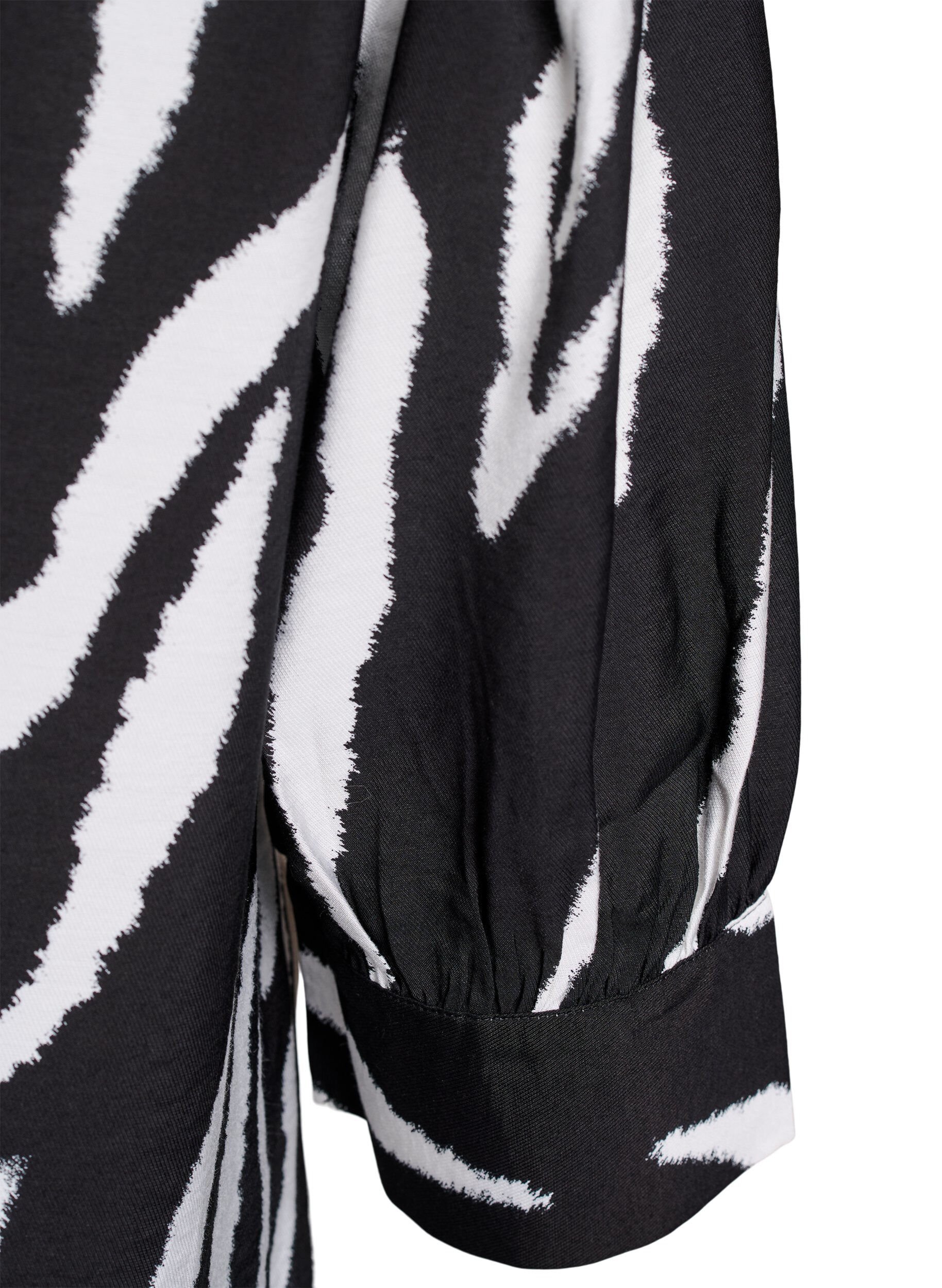 Zizzi Bluzka z bufkami i dlugim rekawem, Czarne, Packshot image number 3