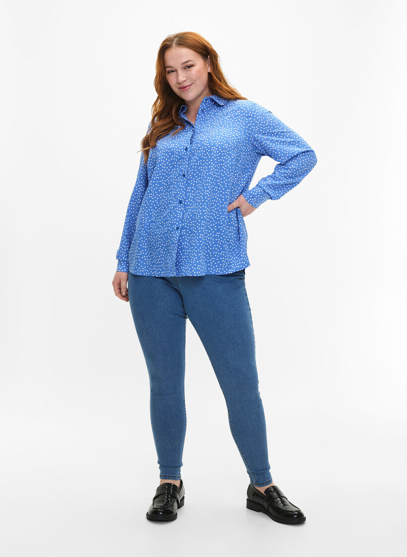 FLASH – koszula w kropki, Marina White Dot, Model image number 2