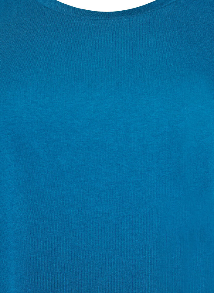 Koszulka z kr&oacute;tkimi rekawami wykonana z mieszanki bawelny, Niebieskie, Packshot image number 2