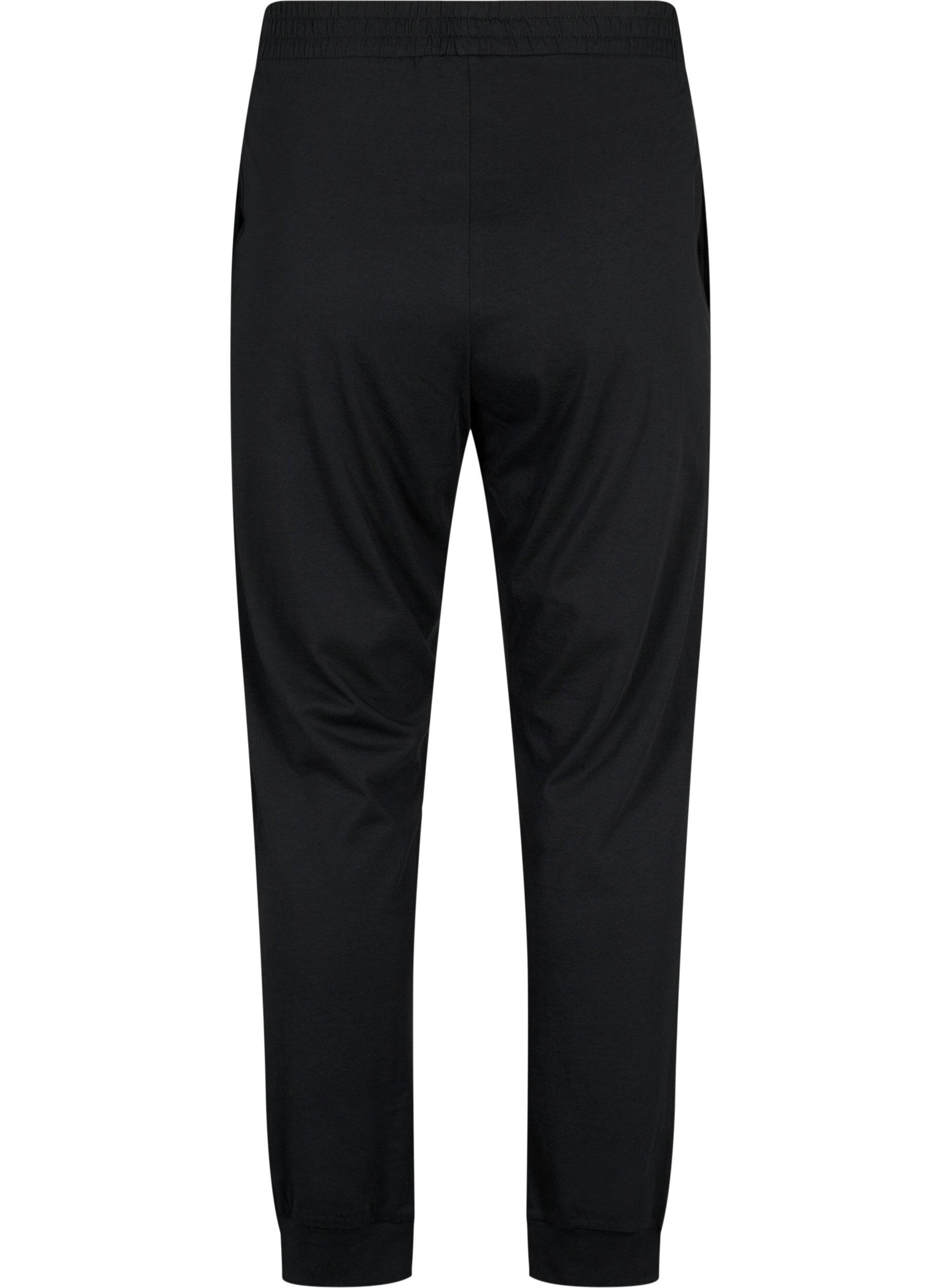 Zizzi Bawelniana pizama, Czarne, Packshot image number 1