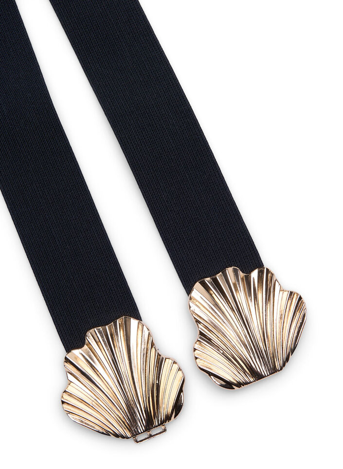 Elastyczny pasek ze zlota sprzaczka, Black, Packshot image number 1