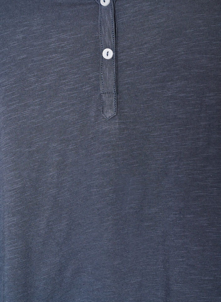 T-shirt z guzikami, Szary, Packshot image number 2