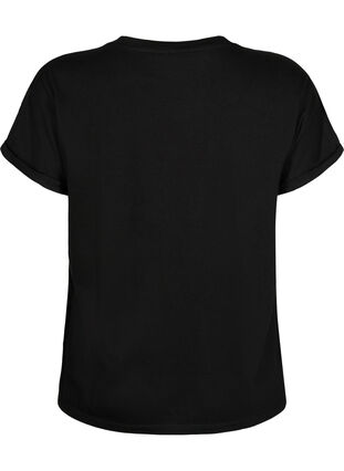 Luzna koszulka z angielskim haftem, Black, Packshot image number 1