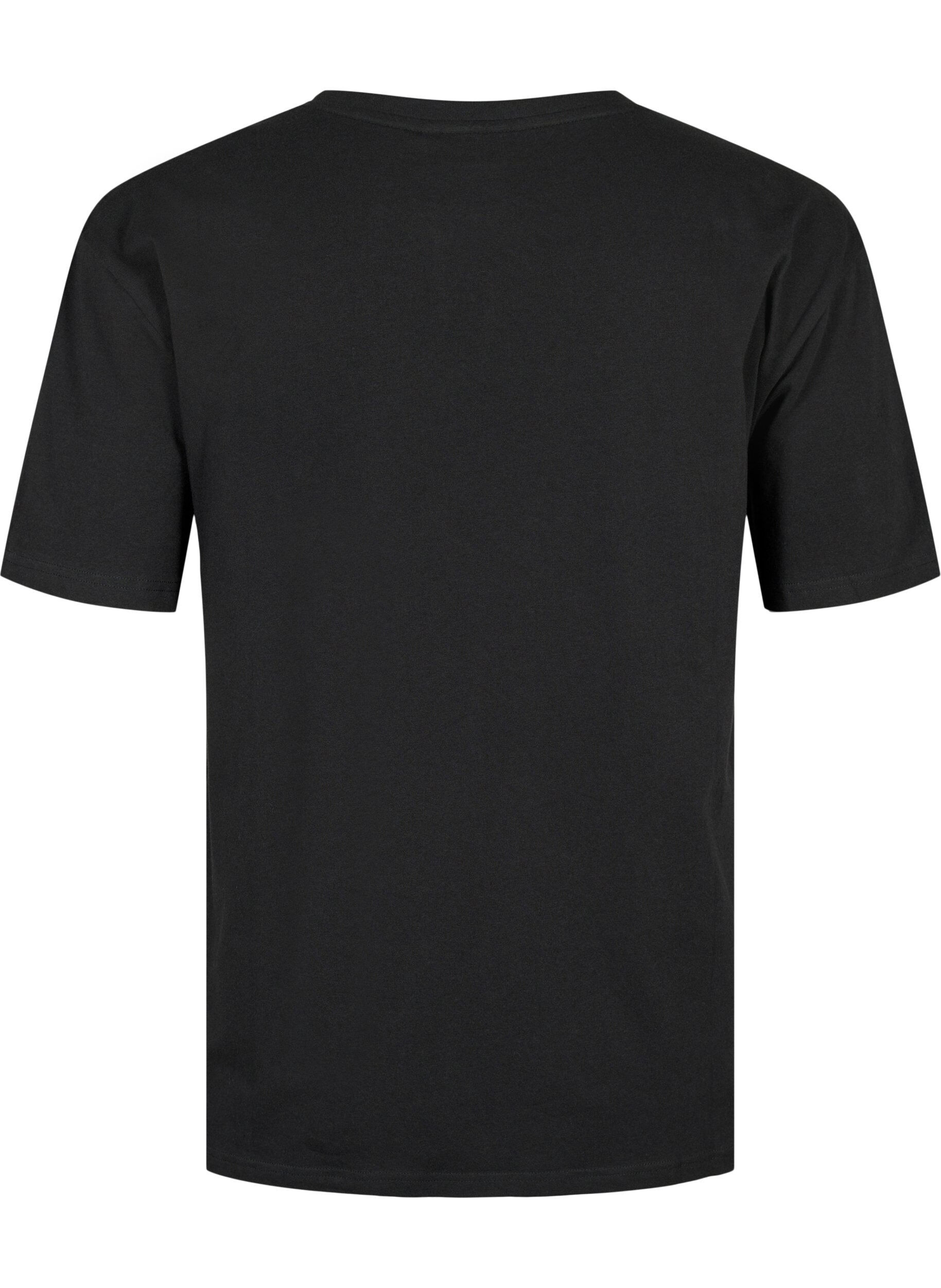 Zizzi T-shirt z bawelny organicznej, Black, Packshot image number 1
