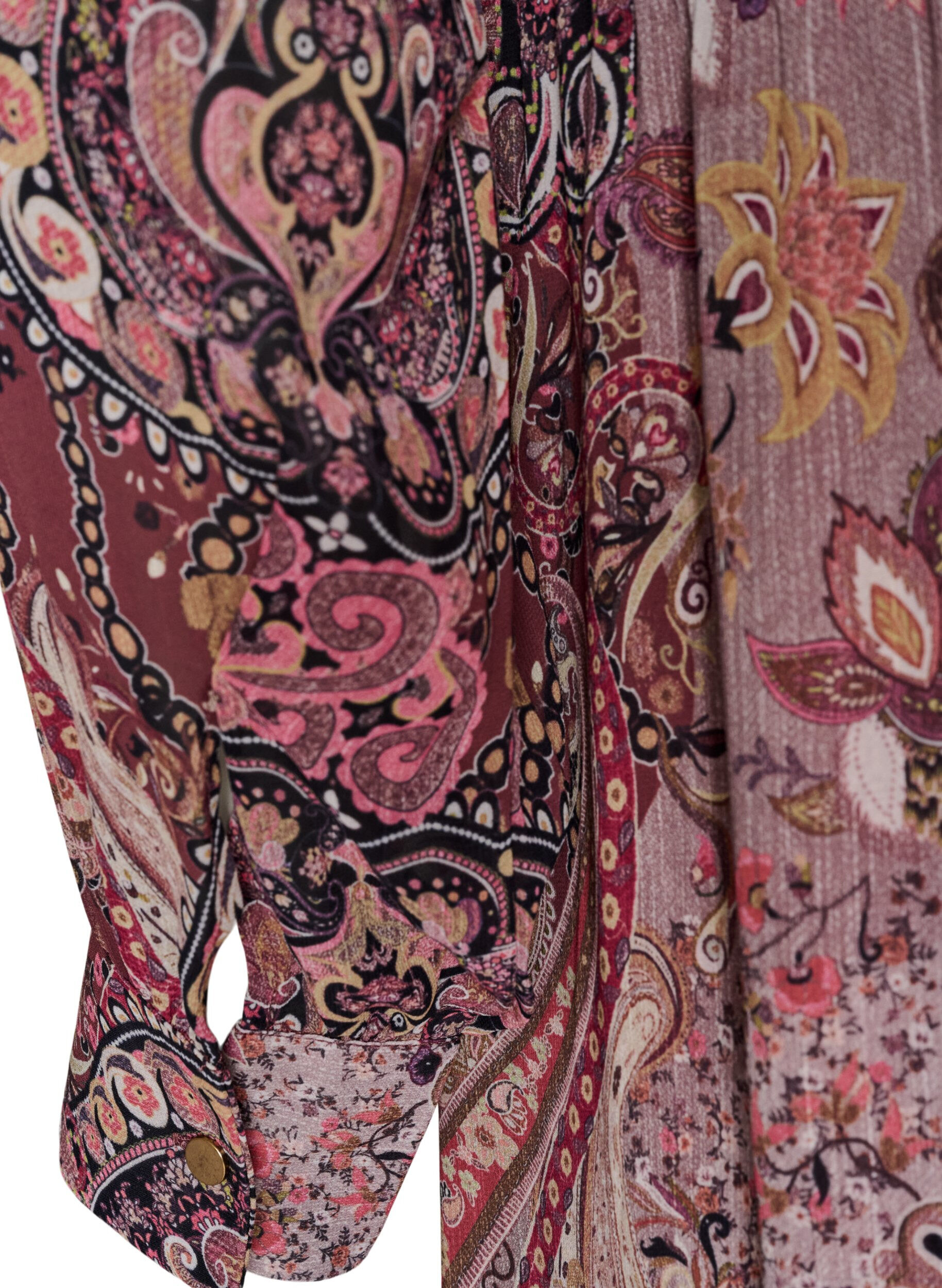 ZizziSukienka midi z nadrukiem paisley i elastyczna talia, Fioletowy, Packshot image number 3