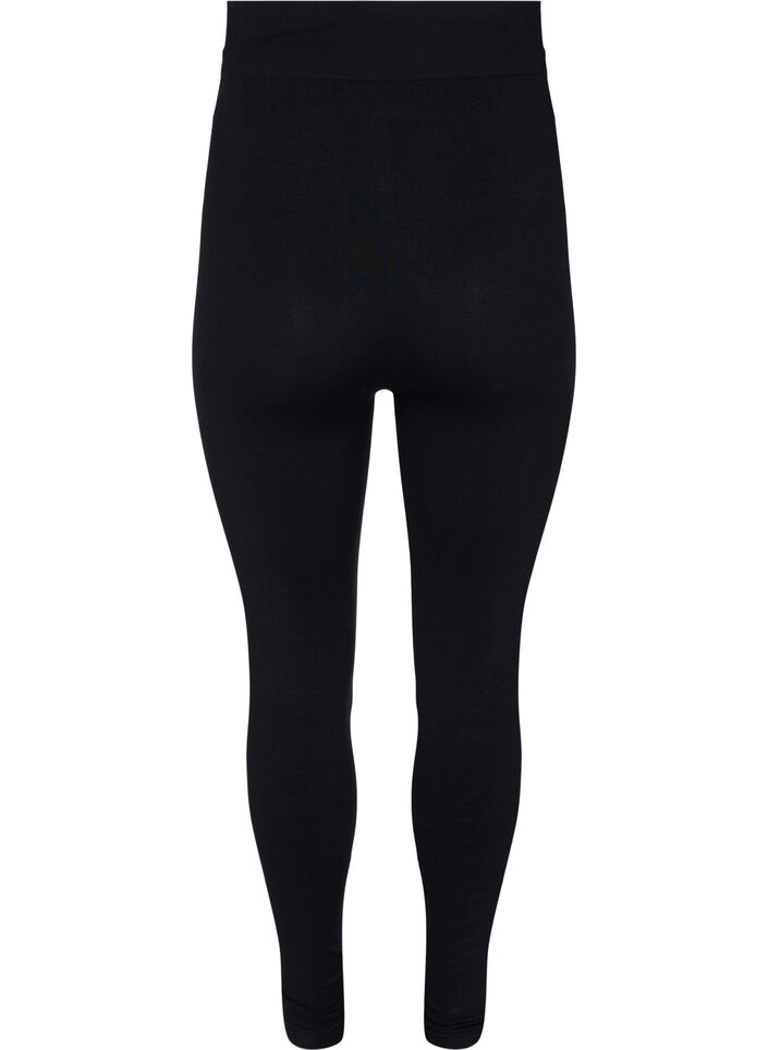 Bezszwowe legginsy ciazowe, Black, Packshot image number 1