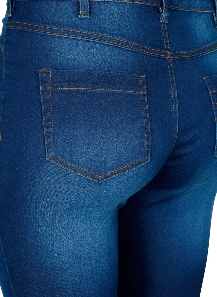 Amy capri jeans z wysokim stanem i bardzo dopasowanym krojem, Niebieskie, Packshot image number 3