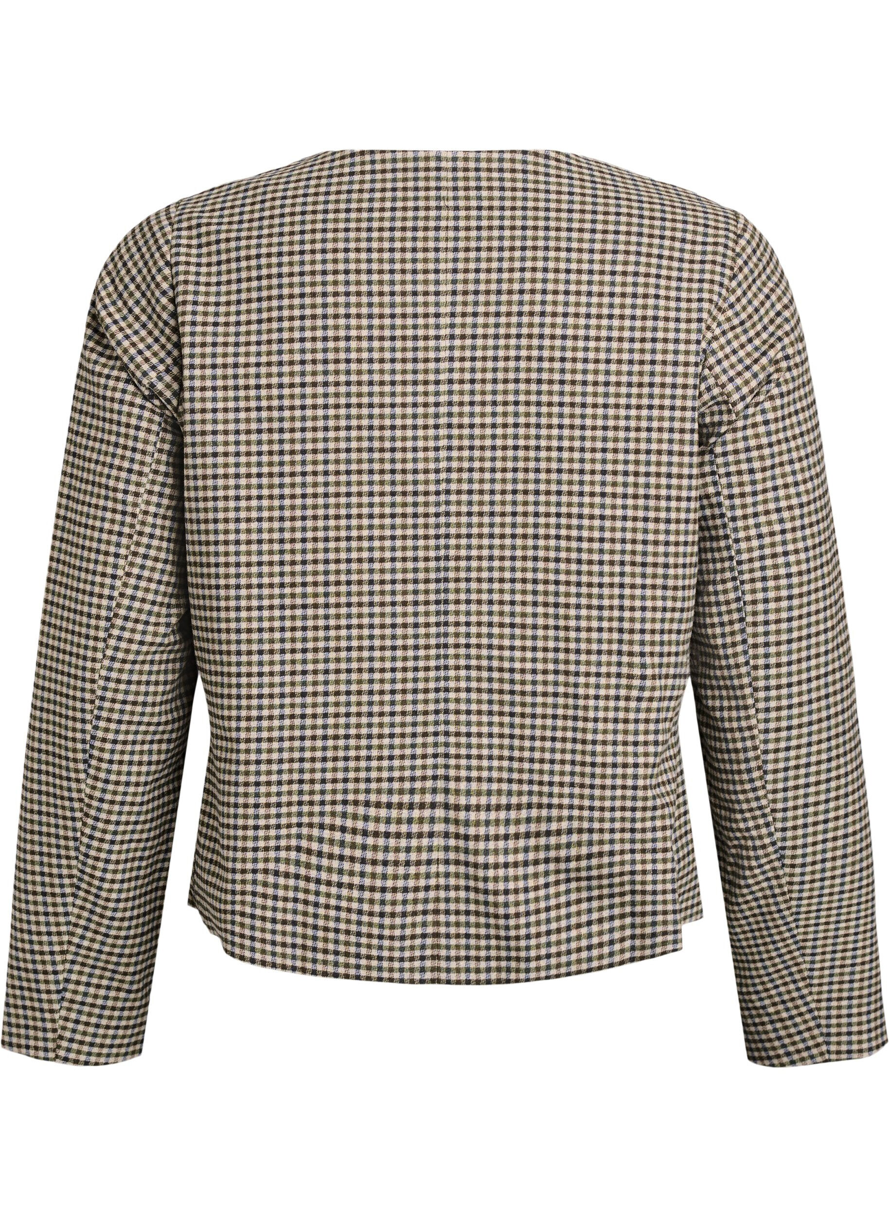 Zizzi Kr&oacute;tka kurtka ze zlotymi guzikami, Brązowy, Packshot image number 1