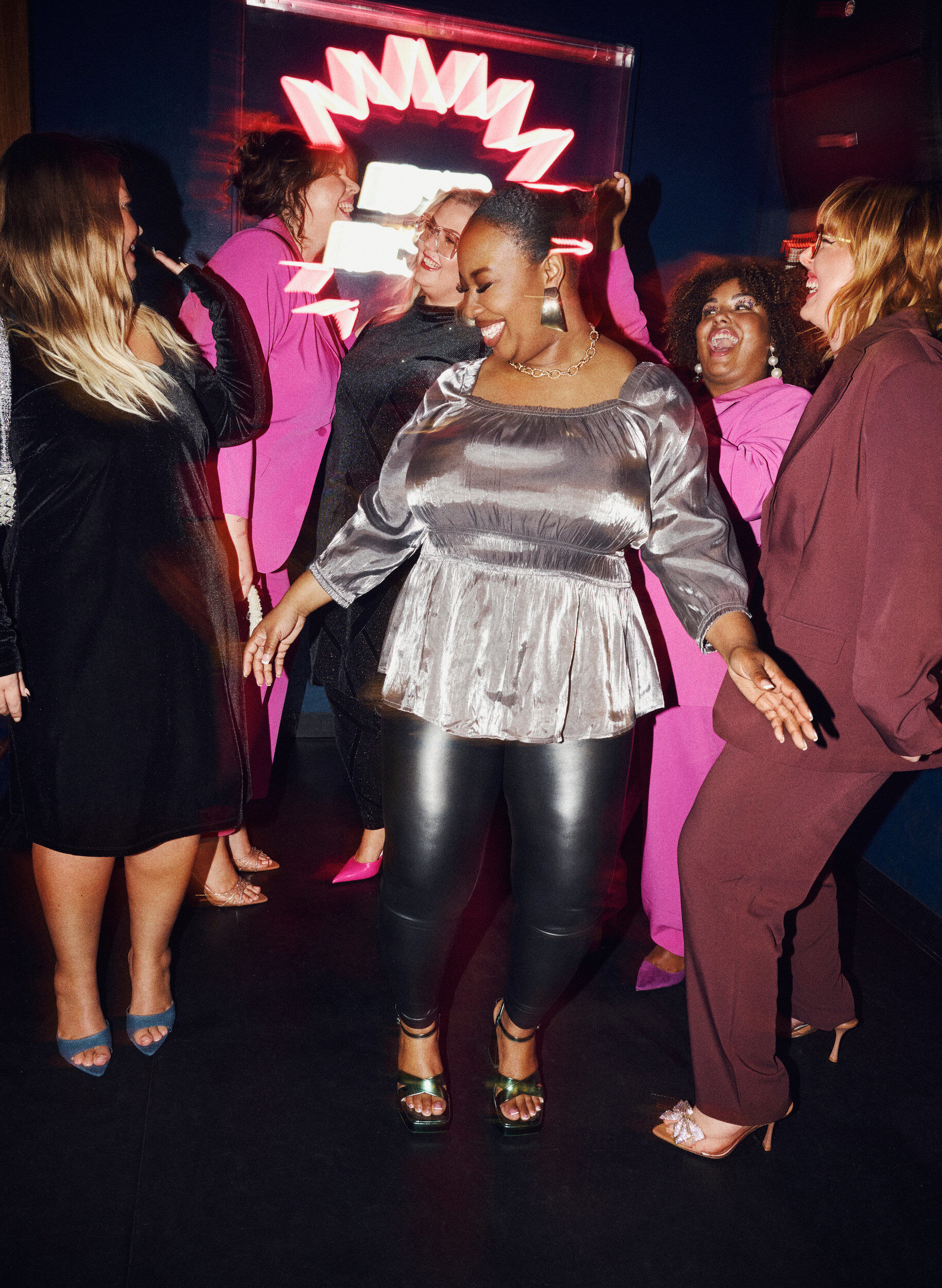 Zizzi Powlekane legginsy z czesanym wnetrzem, Czarne, Image image number 0