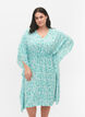 Sukienka kaftan z wiskozy z nadrukiem, Green Dot, Model image number 0