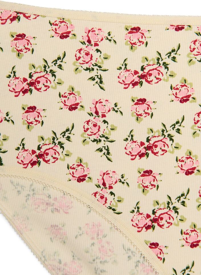 figi damskie 5-pack z bawelny z drobnym wzorem zakardowym, Biały, Packshot image number 3