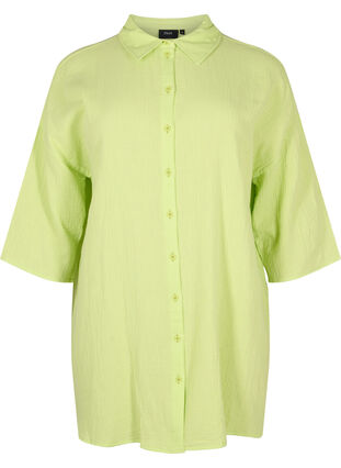 Bawelniana koszula z póldlugimi rekawami, Wild Lime, Packshot image number 0