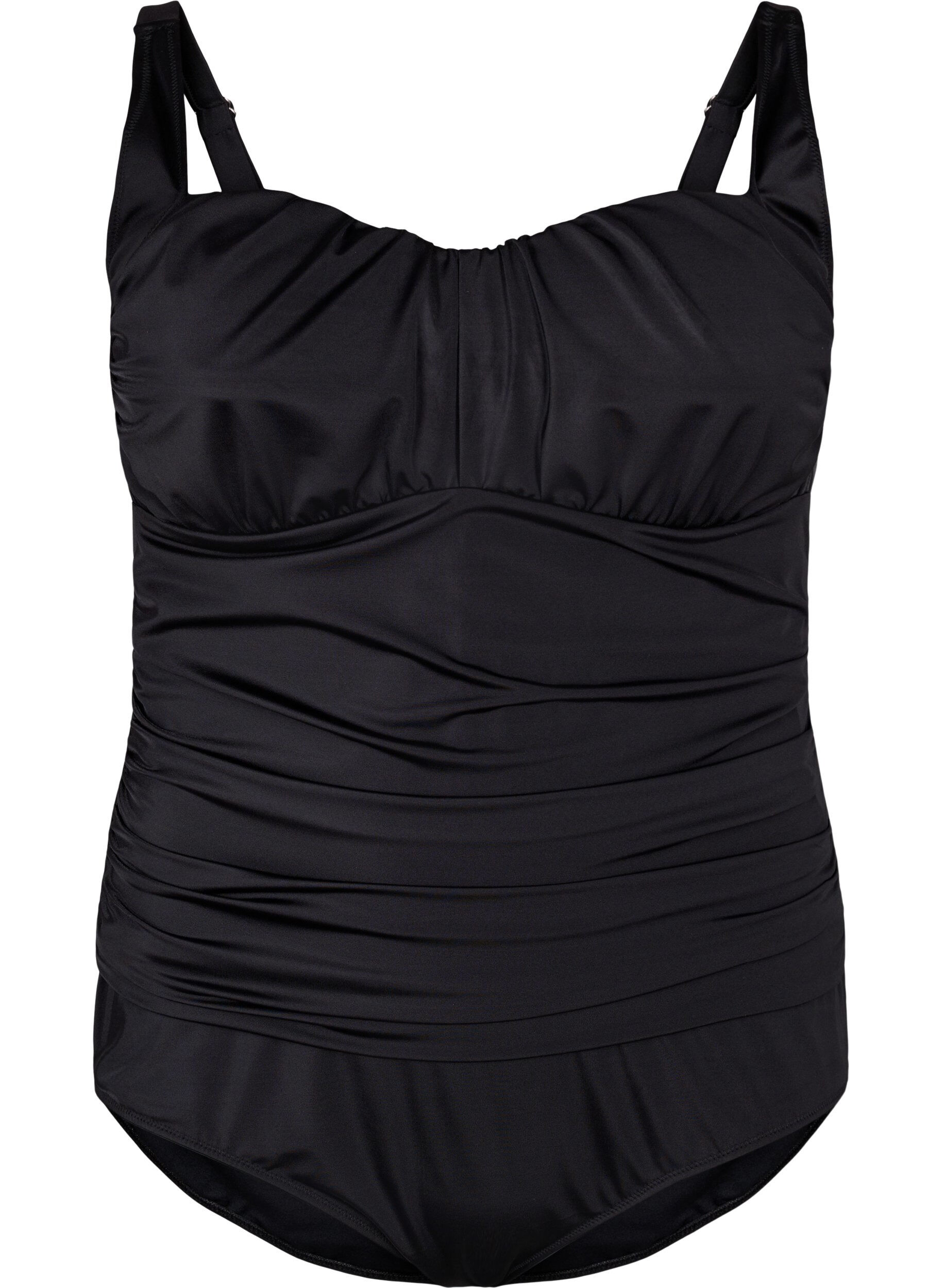 Zizzi Swimsuit with ruched details, Black, Packshot image number 0