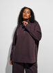 Bluza z wysokim kolnierzem i zamkiem, Brązowy, Model image number 3
