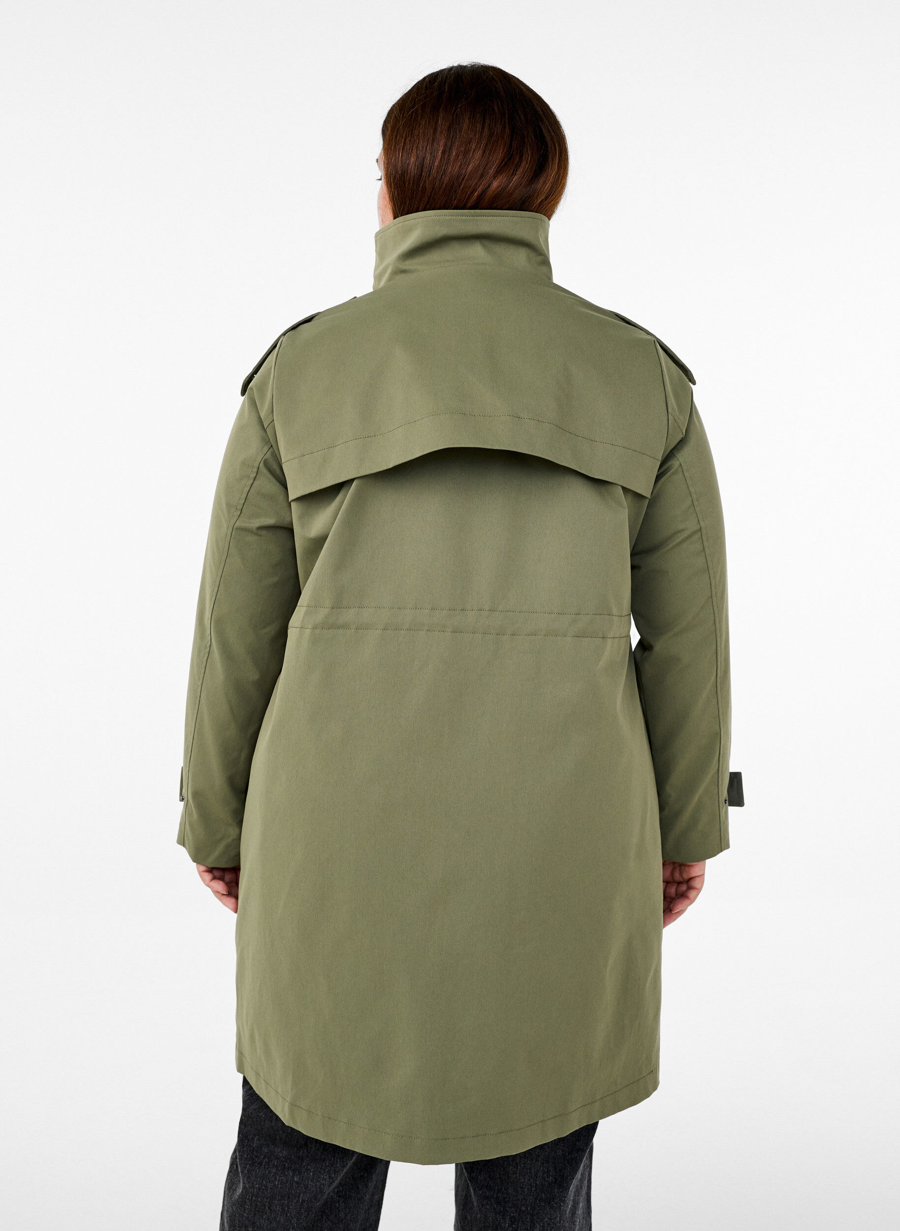 Zizzi Wodoodporna kurtka parka, Zielony, Model image number 2