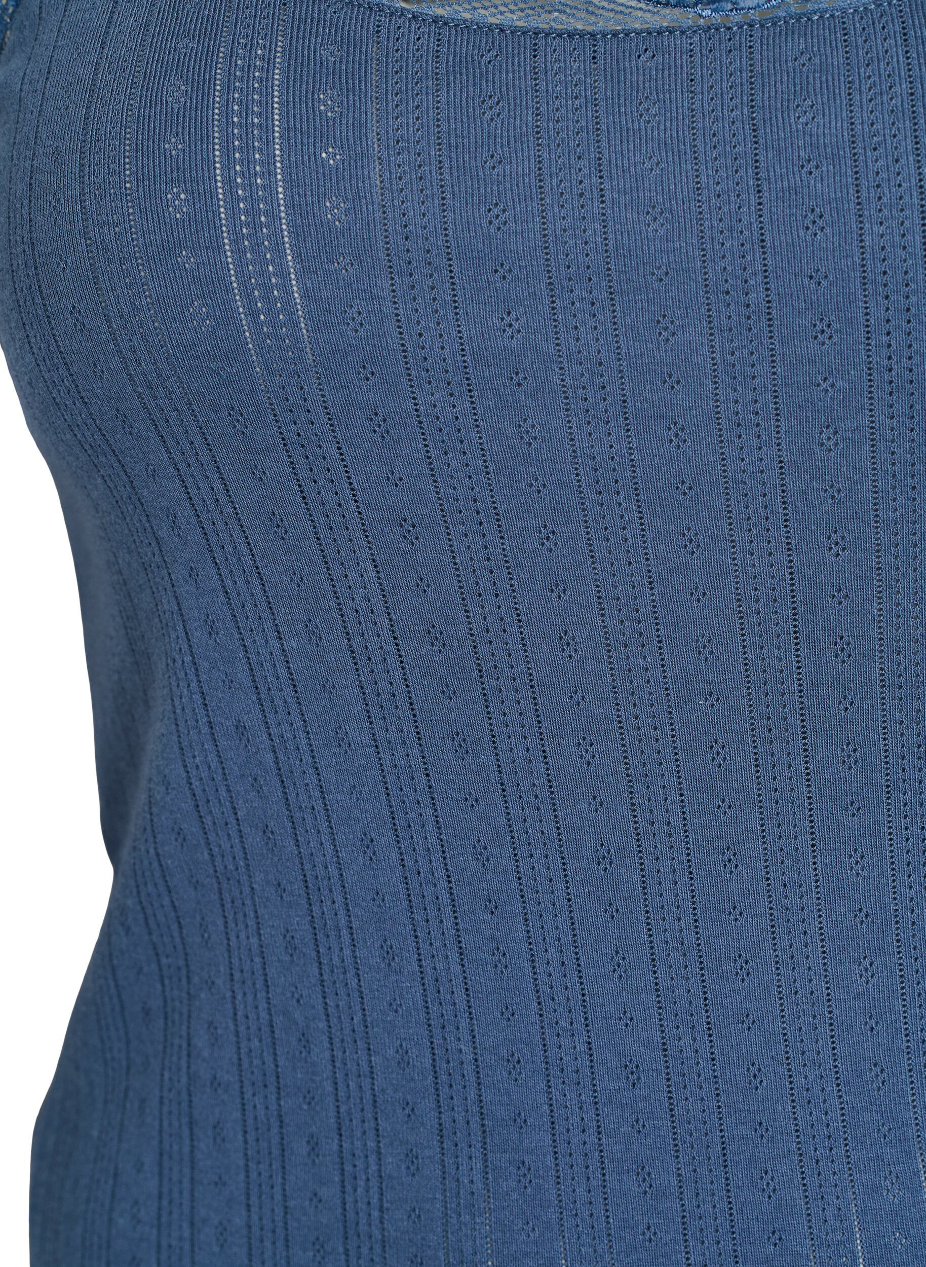 Zizzi Szlafrok z cienkimi ramiaczkami i wzorem tekstylnym, Niebieskie, Packshot image number 2