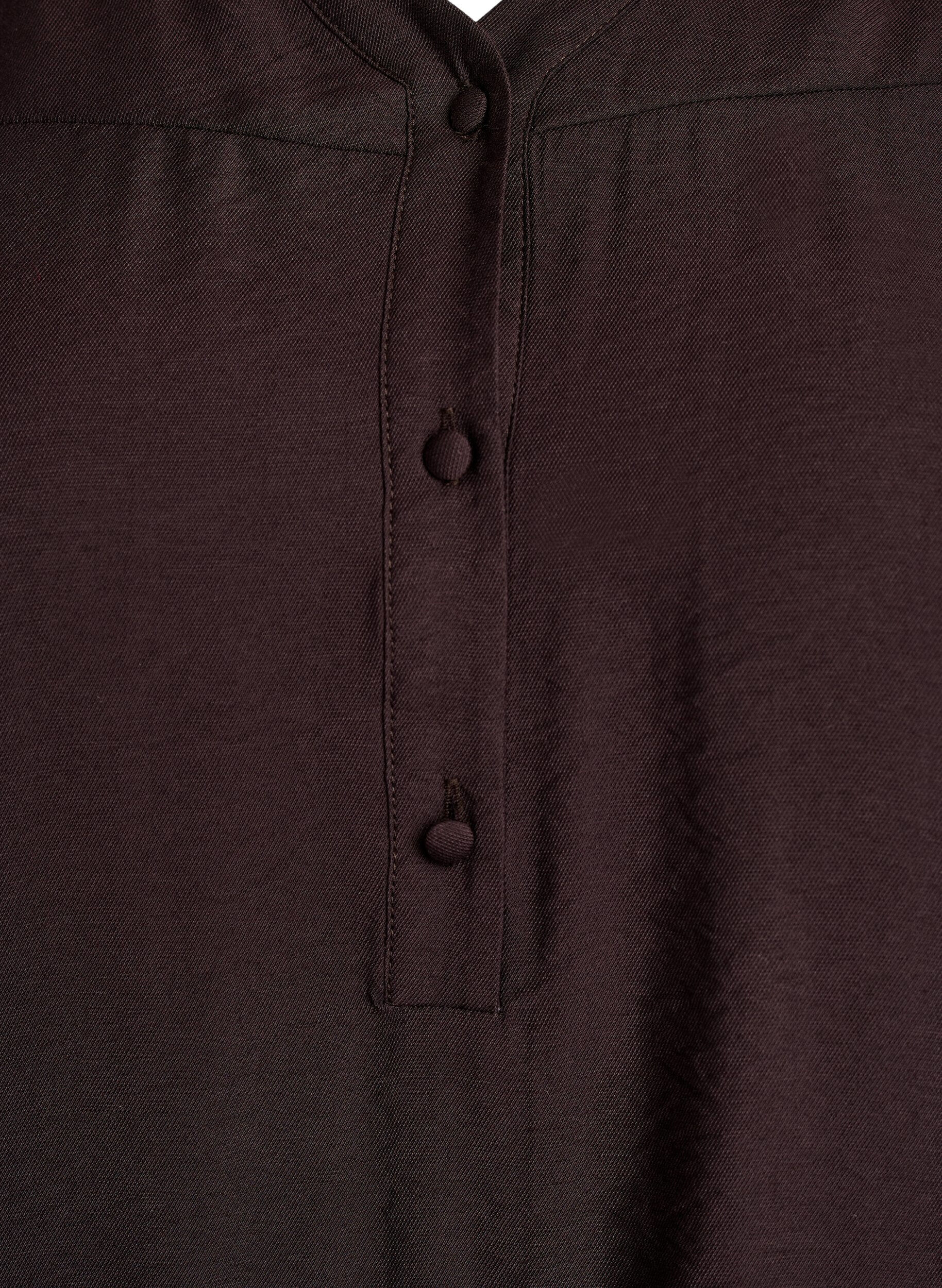 Zizzi Bluzka wiskozowa ze smockiem i marszczonymi detalami, Brązowy, Packshot image number 2