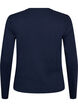 Basicowy T-shirt z dlugim rekawem i okraglym dekoltem, Niebieskie, Packshot image number 1