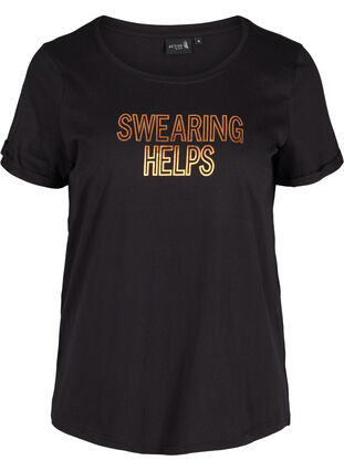 Sportowa koszulka z nadrukiem, Black Swearing, Packshot image number 0
