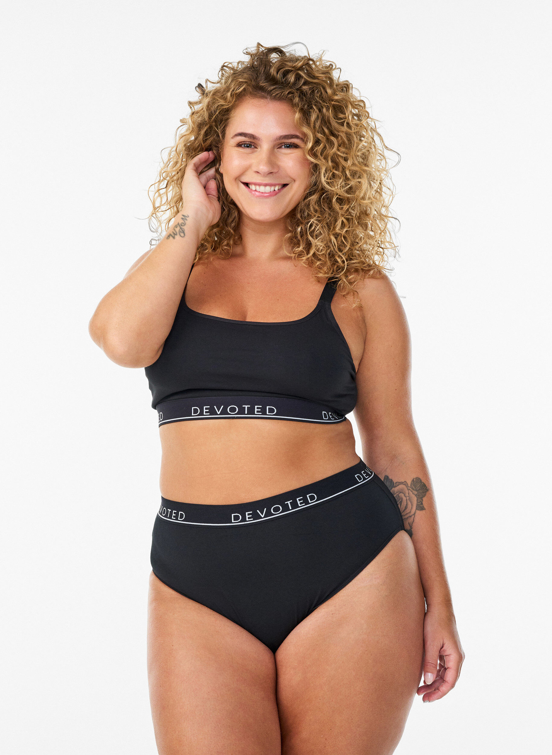 Bawelniane figi z tradycyjna talia, Czarne, Model