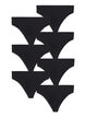  Bawelniane stringi 7-pack typu G, Czarne, Packshot image number 0