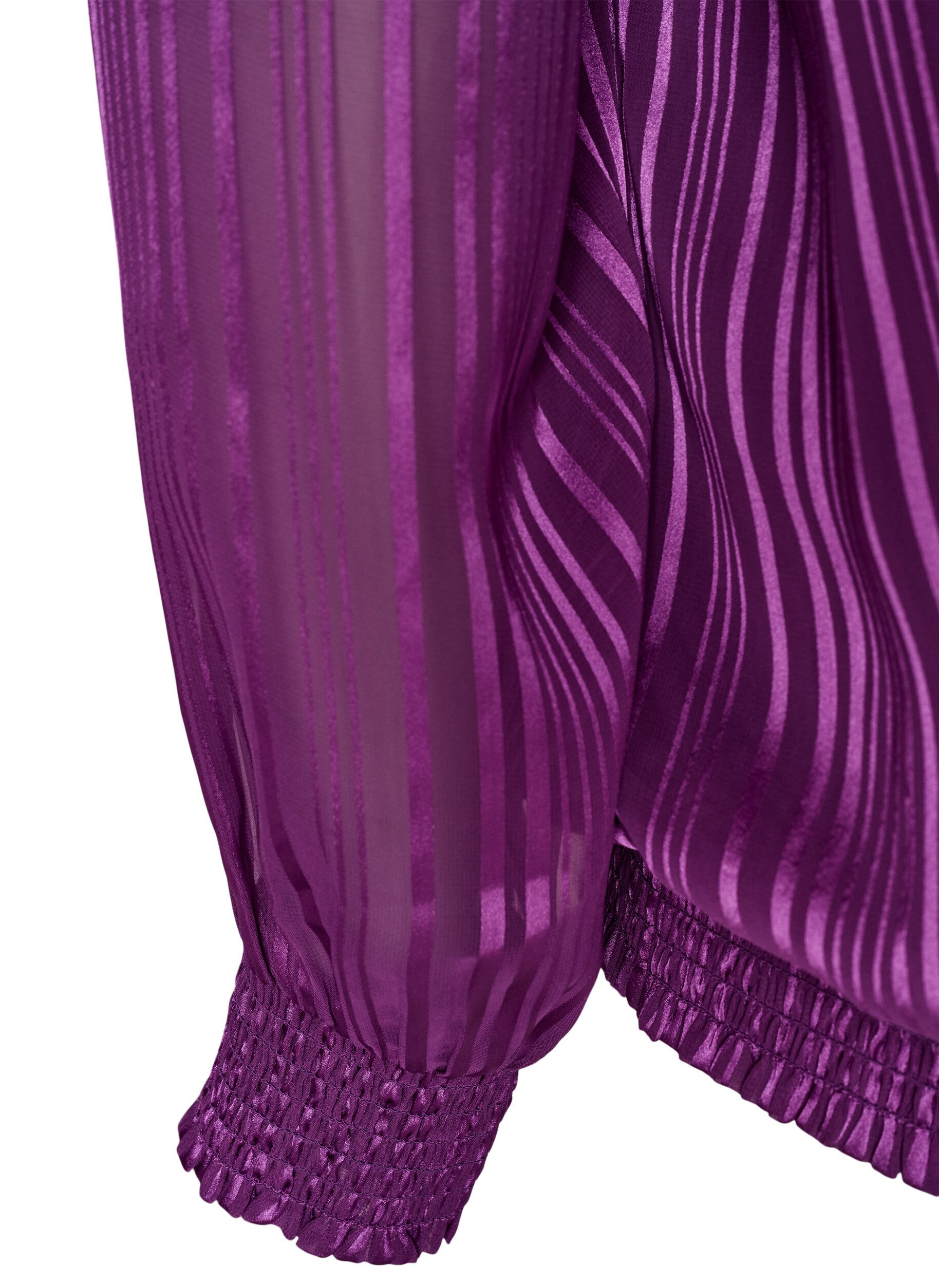 ZizziBluzka w paski o kroju bombki, Fioletowy, Packshot image number 3