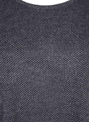 Melanzowa bluzka z okraglym dekoltem i dlugimi rekawami, Dark Grey, Packshot image number 2
