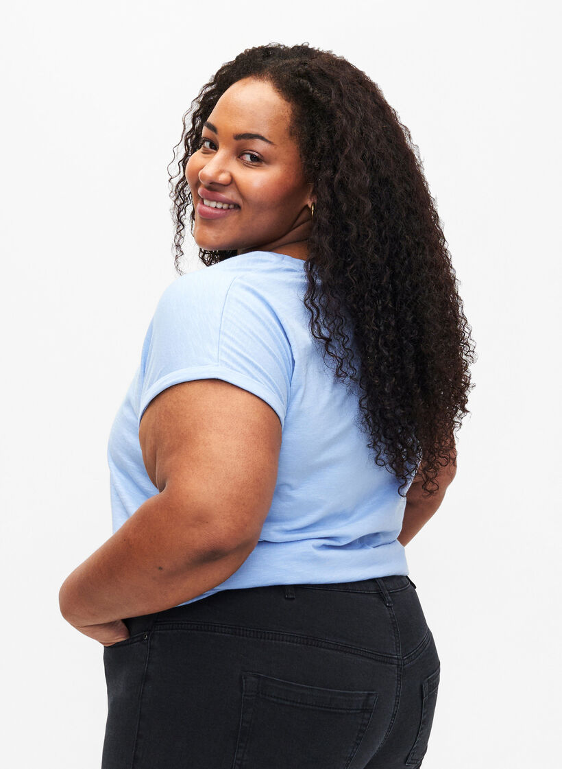 Koszulka z organicznej bawelny z nadrukiem, Serenityw.Navy Print, Model image number 1