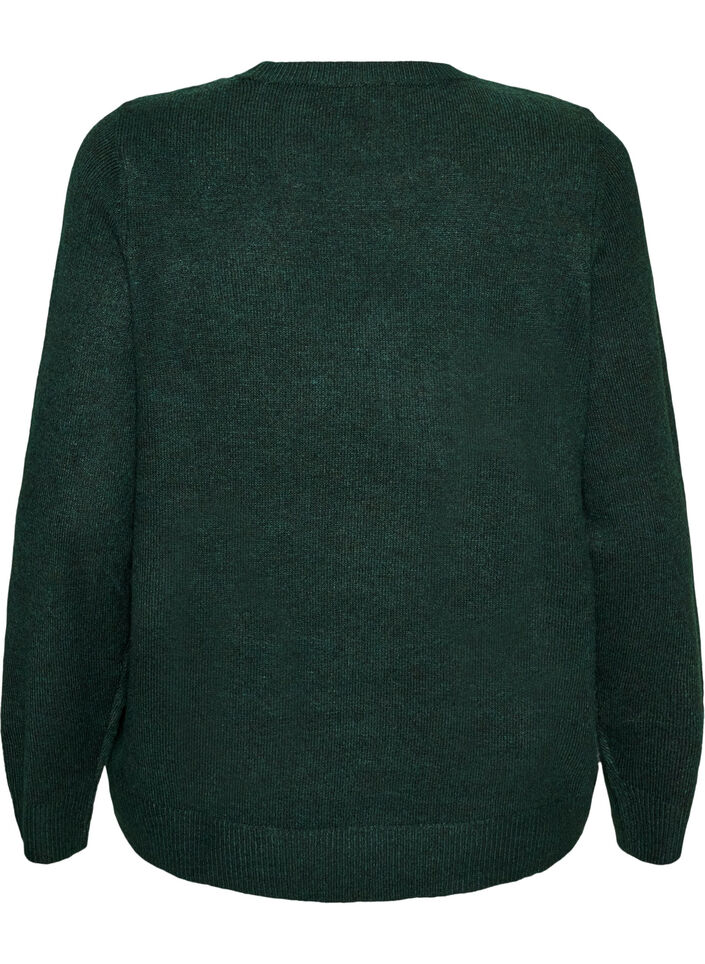 Sweter ze zlota kokardka, Zielony, Packshot image number 1