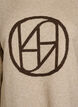 Sweter z logo i kontrastowymi paskami, Beżowy, Packshot image number 2