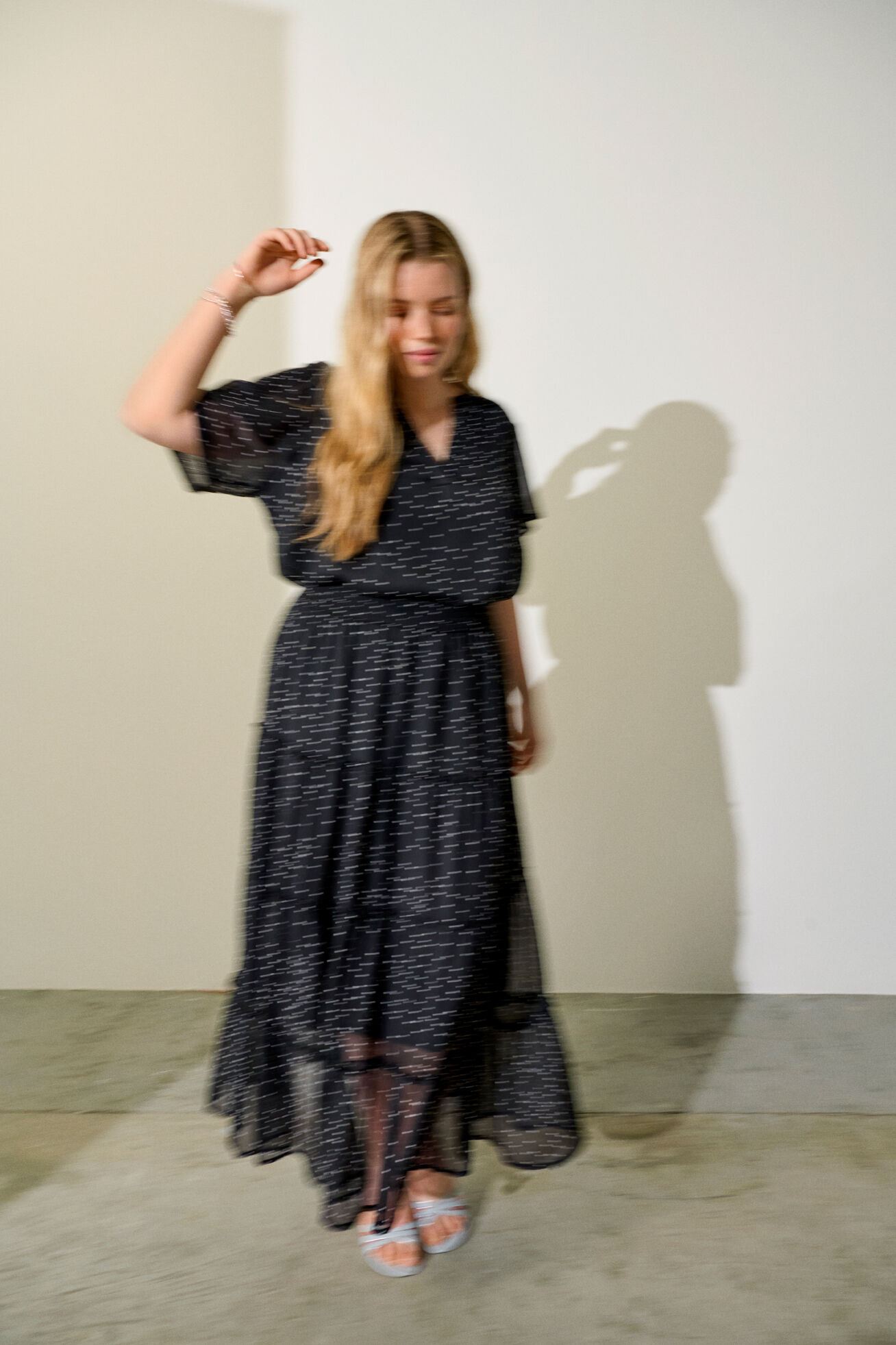 Zizzi Czarny komplet w kropki, , Model