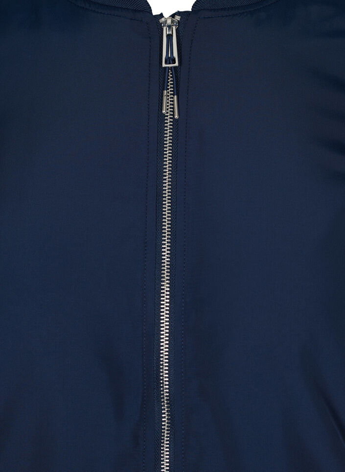 Long bomber jacket with pockets, Navy Blazer, Packshot image number 2