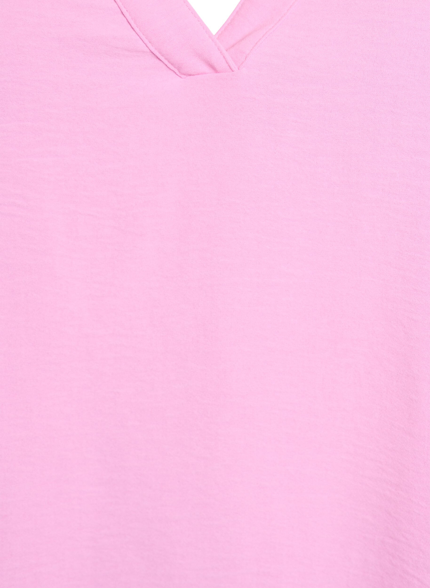 Zizzi Top bez rekaw&oacute;w z marszczeniami, R&oacute;żowy, Packshot image number 2