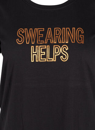 Sportowa koszulka z nadrukiem, Black Swearing, Packshot image number 2