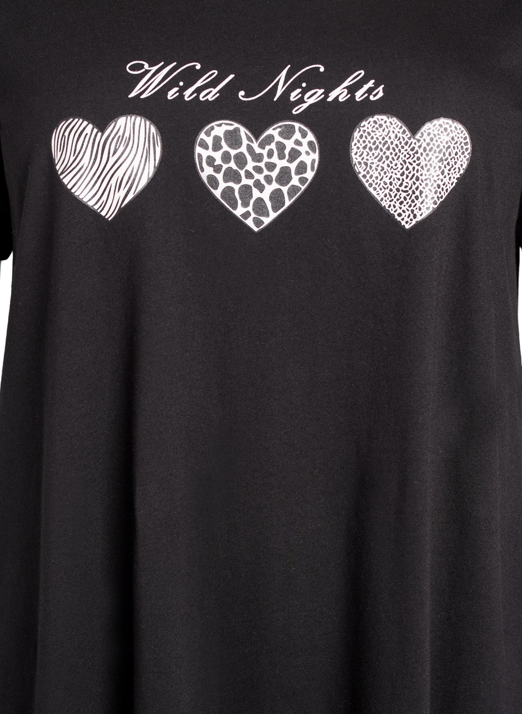 Zizzi Koszula nocna z kr&oacute;tkim rekawem, wykonana z bawelny organicznej, Czarne, Packshot image number 2