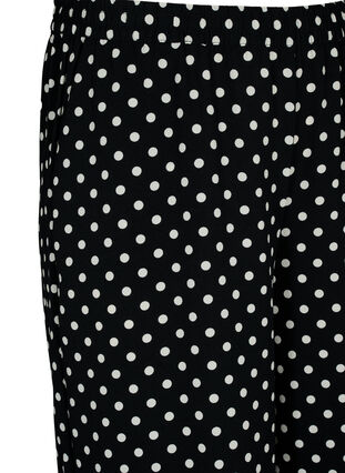 Spodnie culotte z nadrukiem, Black w. Dots, Packshot image number 2