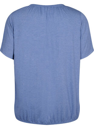 Melanzowa bluzka z krótkim rekawem, Moonlight Blue Mel., Packshot image number 1
