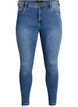 Skr&oacute;cone jeansy Amy z ozdobnym zamkiem blyskawicznym, Niebieskie, Packshot image number 0